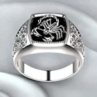Мужское кольцо в стиле хип-хоп, панк, новое креативное кольцо со скорпионом, титановая сталь, резное, ядовитое, кольцо скорпиона ювелирные изделия, подарок