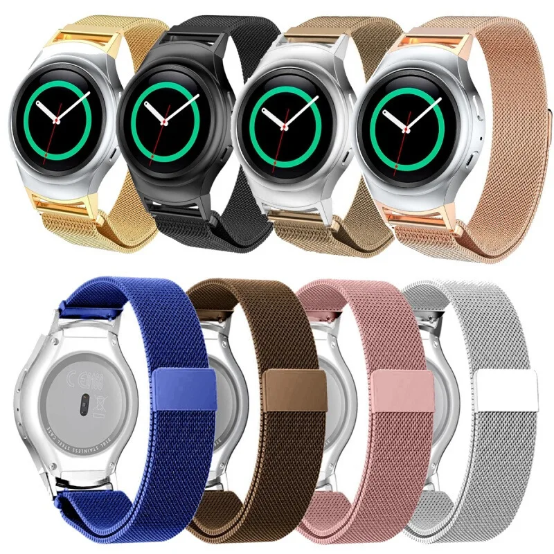 Сменный ремешок для samsung galaxy watch 46 мм из нержавеющей стали Миланская Магнитная застежка gear s3 frontier watch band