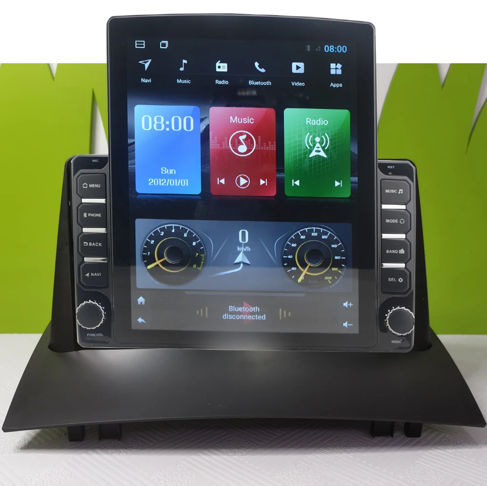 

9.7" octa core tesla style vertical screen Android 10 Car GPS radio Navigation for Renault Megane 2 2004-2008 with 4G/Wifi DVR