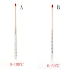 Новый лабораторный термометр для домашнего пивоварения с красной водой, химическая стеклянная посуда, 0 -50100 градусов Цельсия, стеклянный термометр