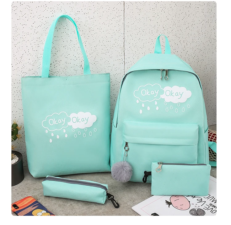 Четырёхкомпонентный водонепроницаемый рюкзак для колледжа простая