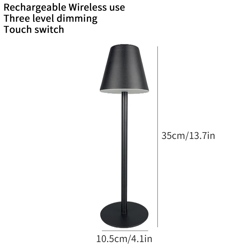 Touch Sensor Bar Table Lamp Portable Battery Chargeable Iron Art Light Coffee Restaurant LED Stand Lighting Home Decor | Лампы и