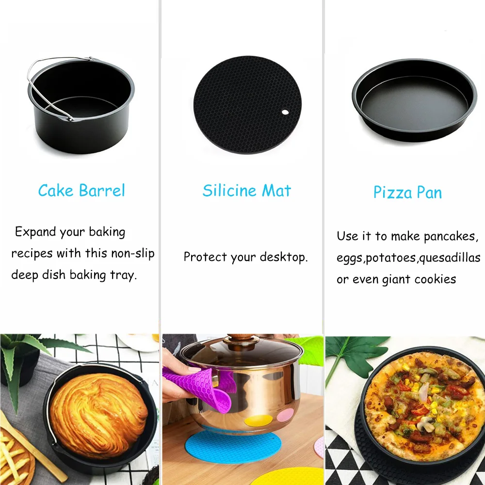 

7inch/8inch High Quality Air Fryer Accessories for Gowise Phillips Cozyna and Secura 3.7 - 5.8QT All Airfryer