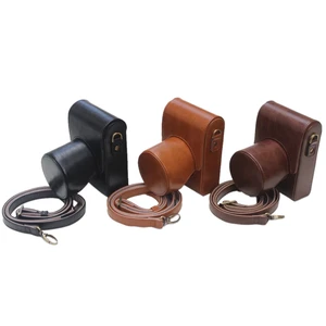 2021 Camera Bag PU Leather Case Protective Cover For Leica Q Typ 116 Full Body Protective Shell Coque With Shoulder Strap