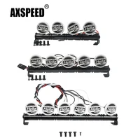 AXSPEED 4/5/6 Leds Metal Roof Lamp Light Bar for Axial SCX10 II Wraith TRAXXAS TRX-4 1/10 RC Model Car Truck Parts