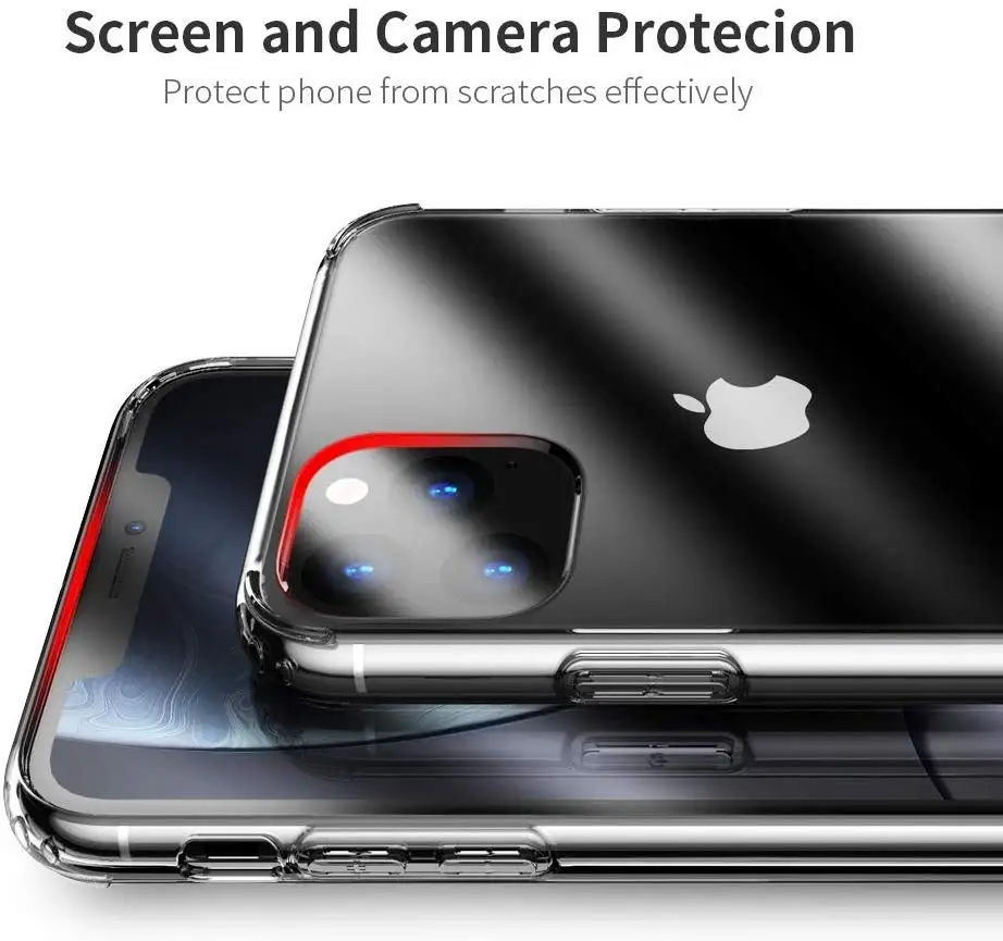 Чехол Arvin для iPhone 11 Pro Max, прозрачный противоударный жесткий чехол из мягкого ТПУ, Ультратонкий чехол с поддержкой беспроводной зарядки