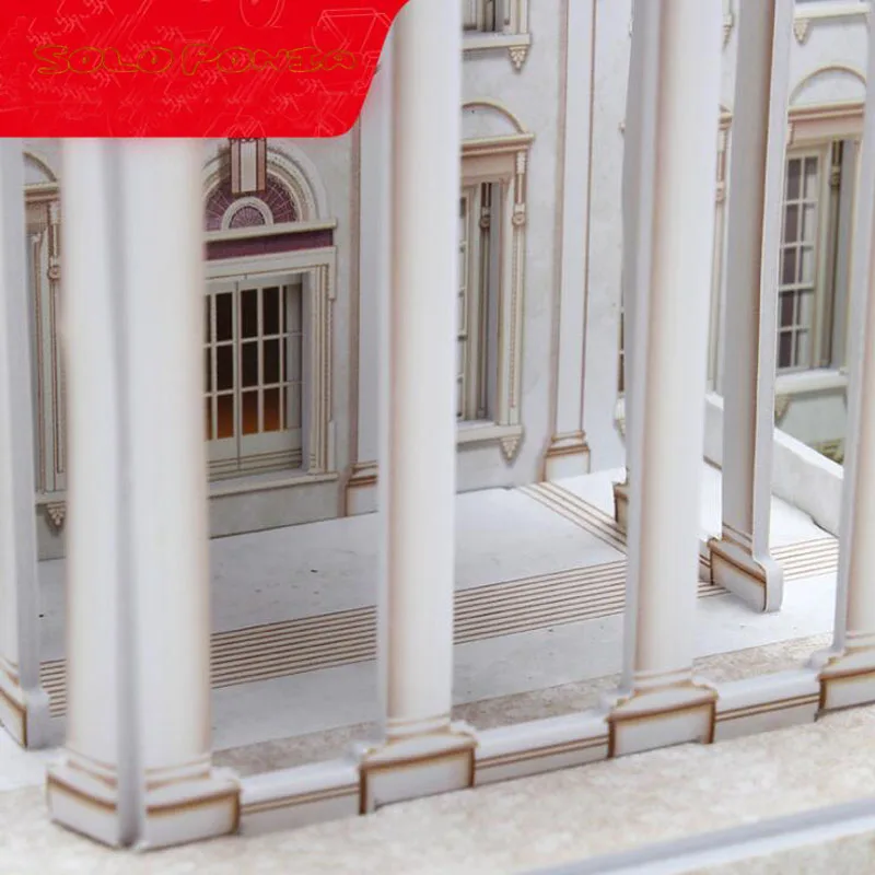 Белая фотография 3d трехмерная головоломка креативная сборка и вставка своими