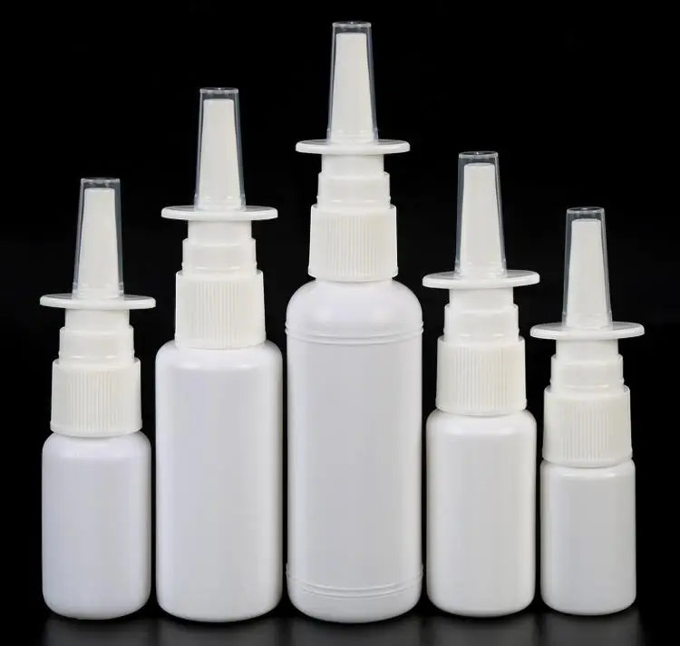 

10ml,15ml 20ml,30ml,50ml White Nasal Spray Bottles,Plastic Sprayer Bottle,Empty Refillable Atomizer Bottle SN1166