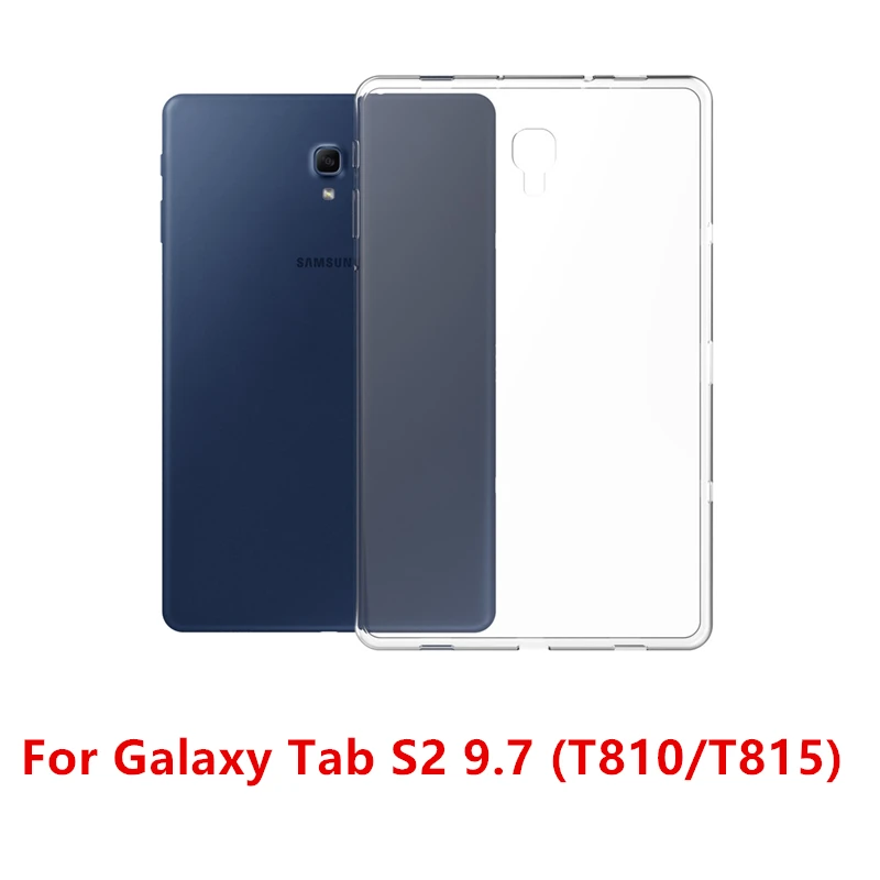Прозрачный из ТПУ силиконовый чехол для samsung Galaxy Tab S2 S3 S4 S5e Tab A 8,0 10,1 T387 P200 T710 T810 T510 T590 T830 T720 - Цвет: T810