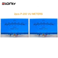 2pcs super large big p 200 classic lake blue vu meter class a amp amplifier db level meter audio power meter head with backlight