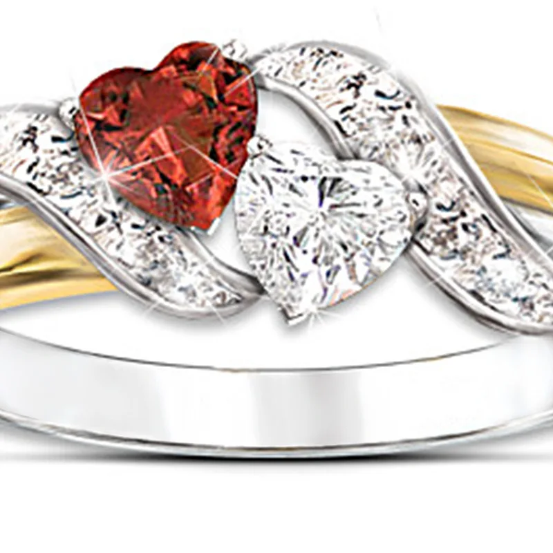 Женское кольцо POFUNUO изысканное с кристаллами подарочное для влюбленных|Кольца| |