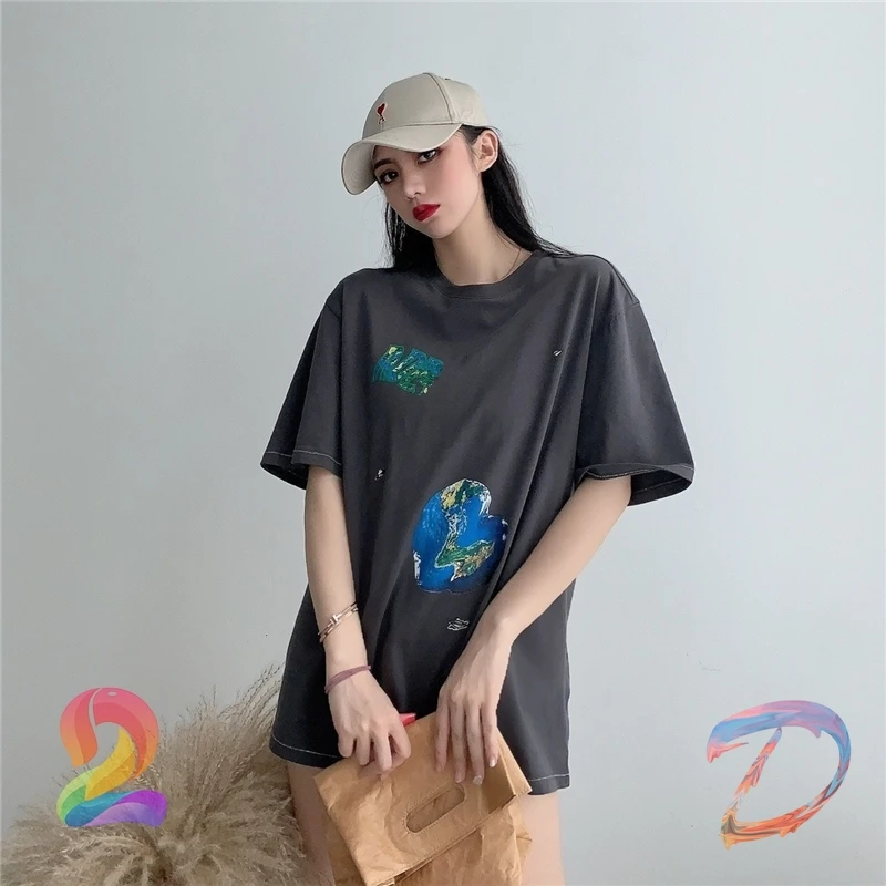 

Men Women ADER ERROR T-shirt High Quality Earth Lnvasion Day Pattern Short Sleeve Oversize Adererror Fashion Casual Tshirts