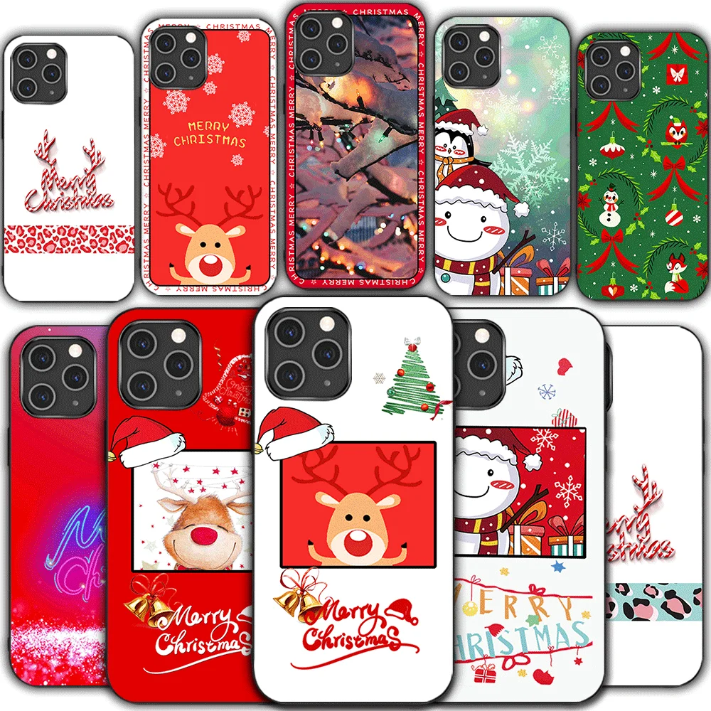 

Fashionable Christmas tpu soft shell phone case For iPhone 12 mini 11 pro xs max XR 5 6 7 8 PLUS Galaxy A S 10 20 30 50 70 PLUS