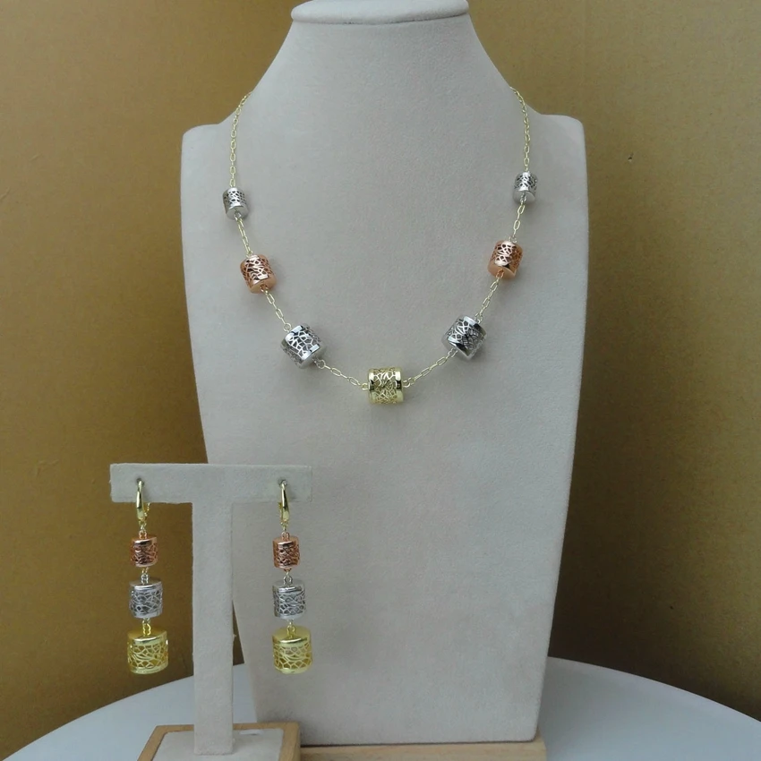 Костюм в дубайском стиле Yuminglai ювелирный комплект ожерелье и серьги FHK8941 |