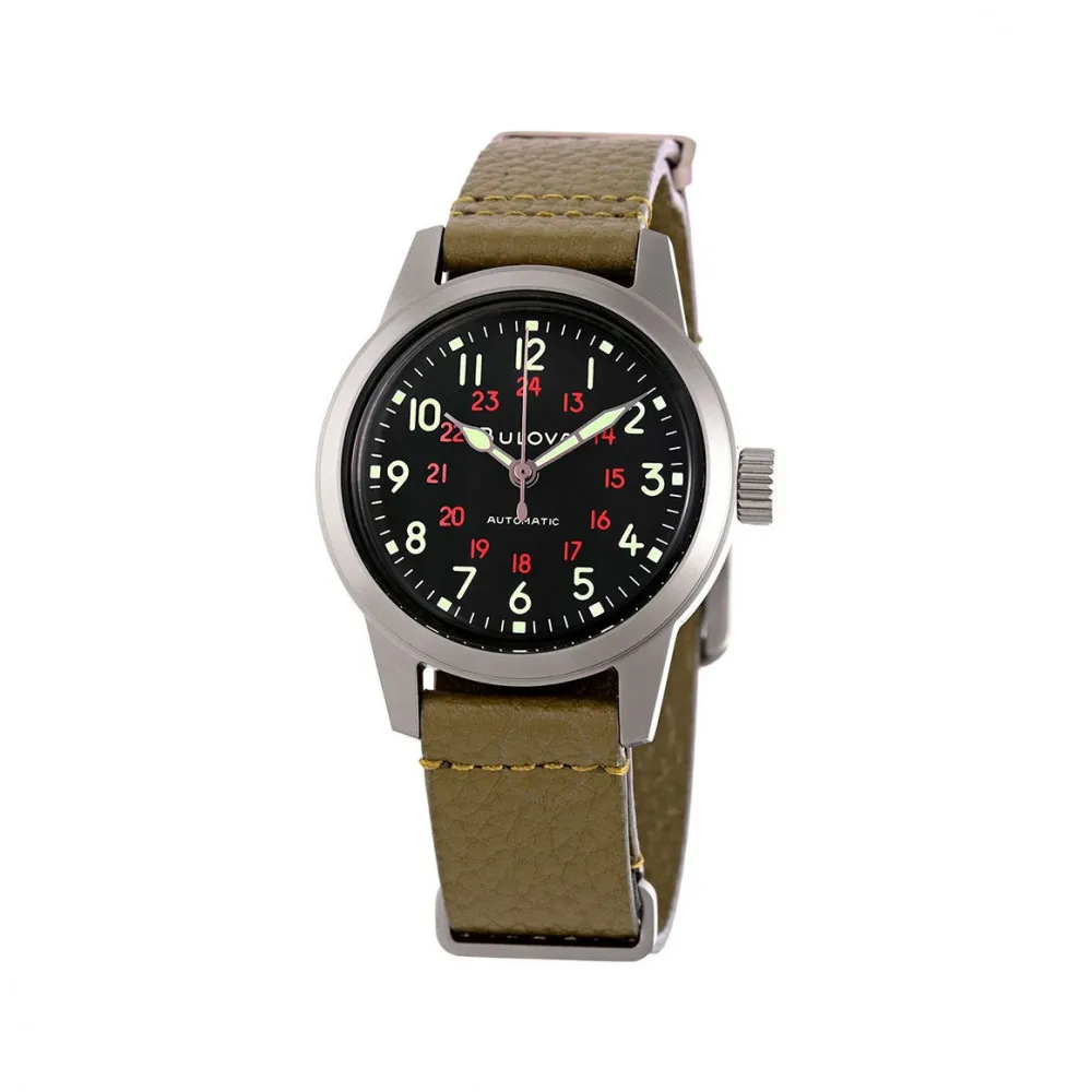 Наручные часы Bulova 98A255 мужские механические с автоподзаводом на кожаном ремешке |