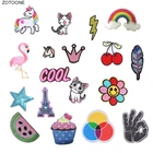 Термоклейкая нашивка для одежды, с единорогом, котом, фламинго, аппликации сделай сам г, 10 шт.