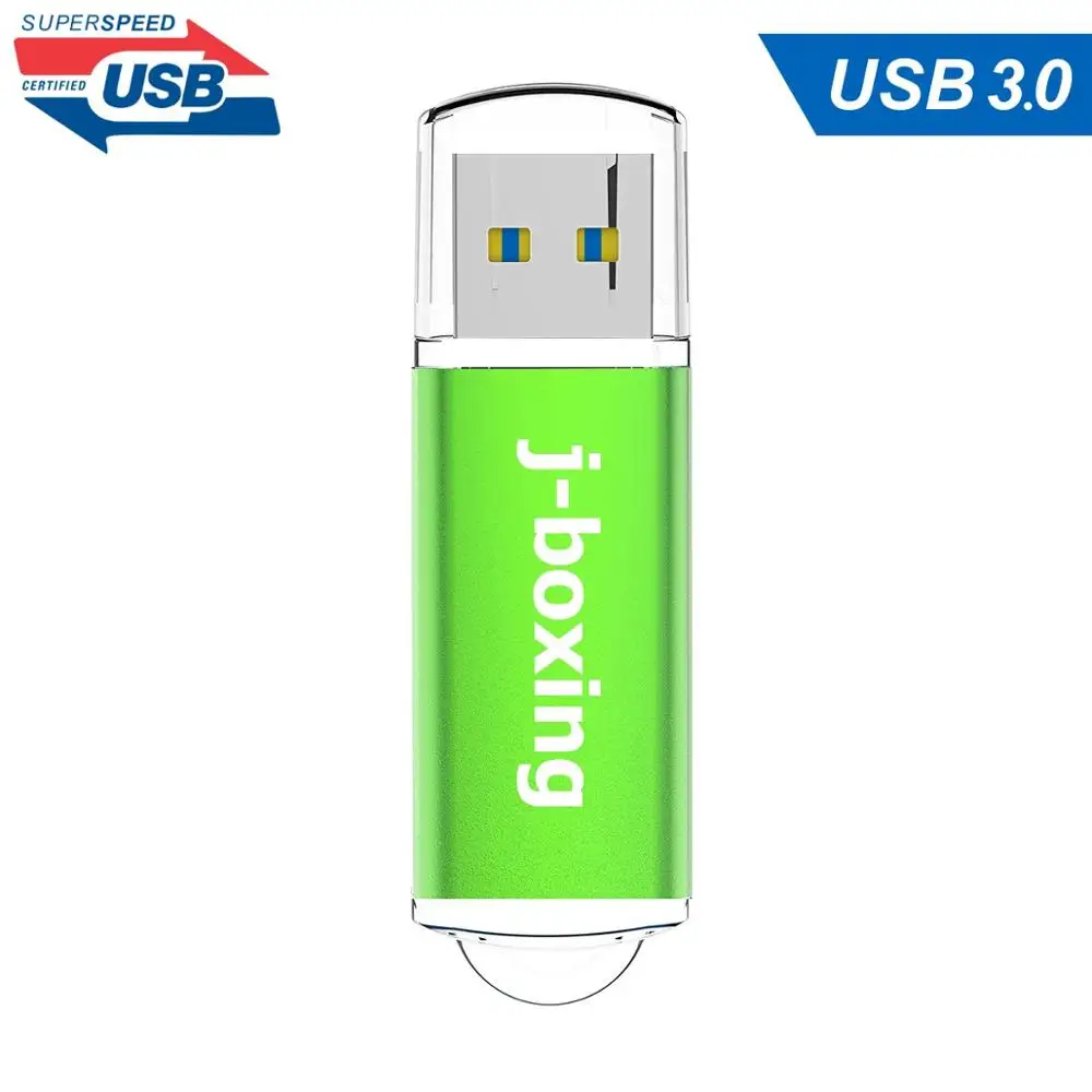 

J-boxing 64GB usb3.0 Flash Drive 128GB USB 3.0 USB Flash Drive with LED Indicator Keychain Hole 32GB 16GB 3.0 pendrives Green