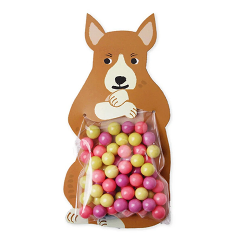 10 шт./лот милые животные конфеты сумки поздравительные открытки Baby Shower День