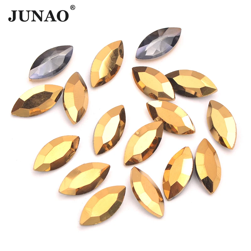 Аппликация из горного хрусталя JUNAO 7*15 мм изящные алмазные украшения с конским
