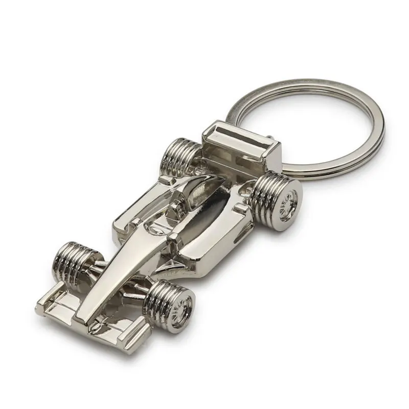 F1 Keychain Racing Activity Gift Personality Pendant Key Buckle Car Key Chain Men's Jewelry keyring silver color can be engraved