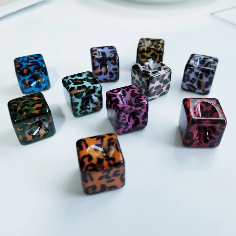 18 мм квадратное отверстие леопардовые резиновые бусины Сделай Сам ручной работы