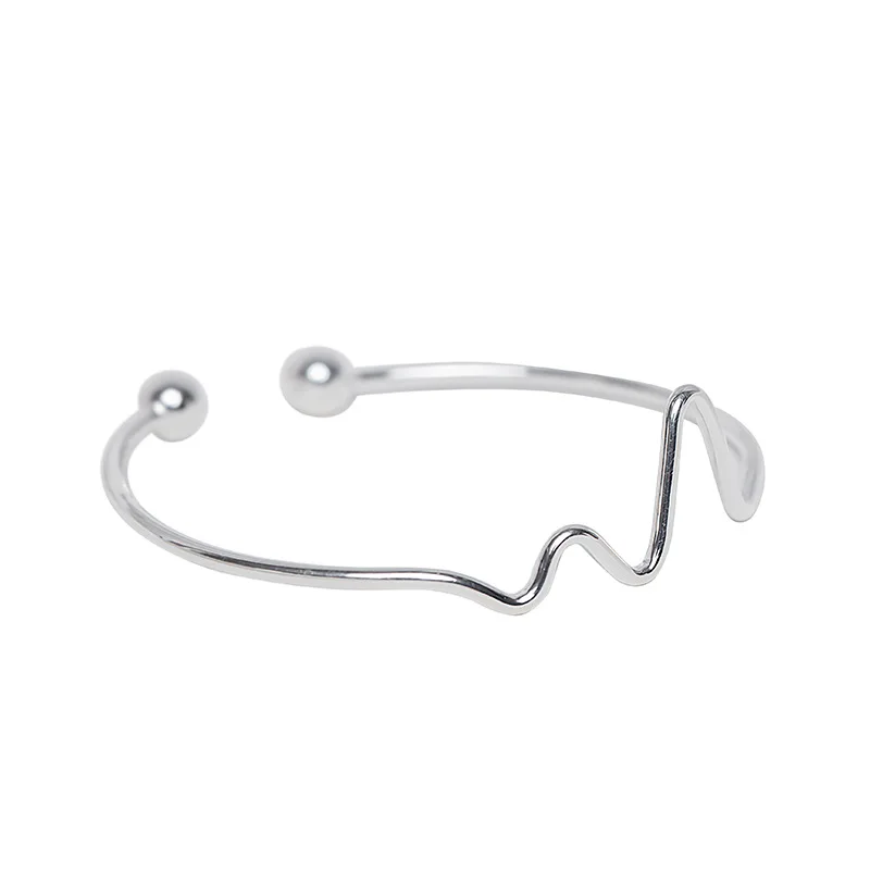 

925 Sterling Silver Geometric Charm Bracelet &Bangle For Women Elegant Wedding Party Jewelry sl210
