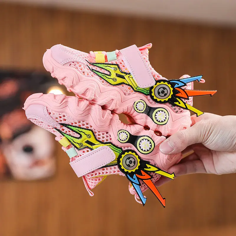 

Весенне-летняя детская обувь, спортивная сетчатая обувь, детская дышащая мультяшная детская обувь, детская обувь