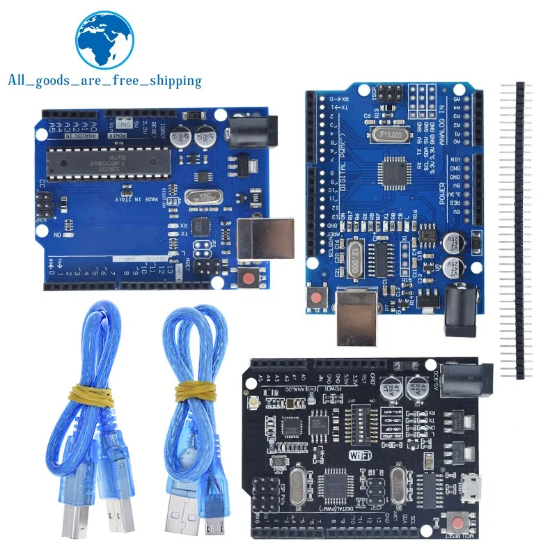 Официальная коробка UNO R3 ATMEGA16U2 / + чип CH340G Wi-Fi ATMEGA328P для Arduino макетная плата WeMos ESP8266 1
