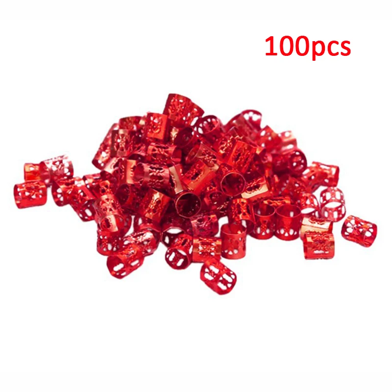 

7 Colors Braiders Micro Silicone Lined Rings Rhinestone Hair Dread Braids Dreadlock Beads Adjustable Clips For Hair Accessories