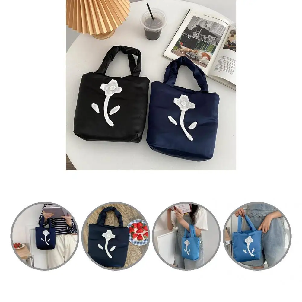 

Long Lasting Useful Satin Anti-wrinkle Shopping Bag 3 Colors Women Handbag Versatile for Student