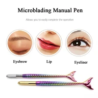 2pcs permanent makeup pen microblading supply new product aluminium alloy tattoo gun eyebrow lip manual pen tools for body art