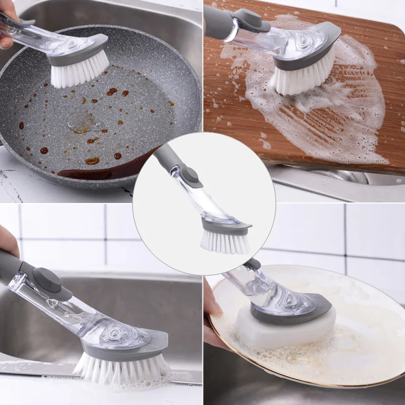 

Dish Cleaning Brush Scrubber Bowl Pot Pan for Kitchen Glass Dust Bathroom Washing Sponge Automatic Liquid Bottle Cleaning Window