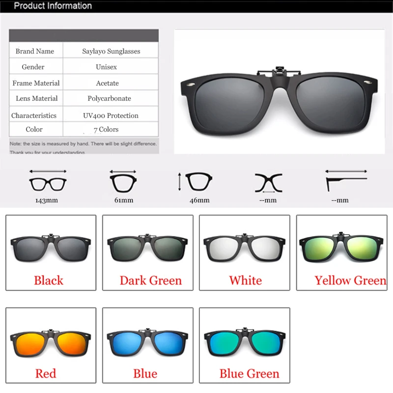 SAYLAYO квадратные поляризационные солнцезащитные очки на застежке для