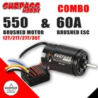 Двигатель с щеточным напылением SURPASS HOBBY Combo 550, 12T, 21T, 27T, 35T с 60A, ESC, 5V2A BEC для радиоуправляемого внедорожника 110, HSP, HPI, TRAXXAS