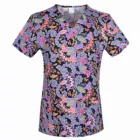 Женский медицинский скраб-топ с v-образным вырезом, 100% хлопок, хирургическая униформа, скраб, топ, ограниченная серия, скраб-Топ s