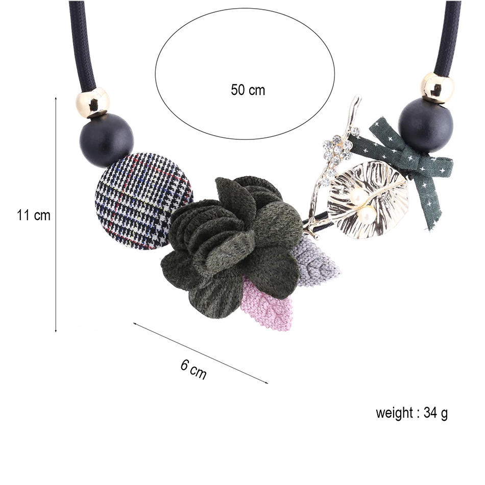 Модные подвески и ожерелья Match-Right в виде цветов массивное ожерелье с бантом для