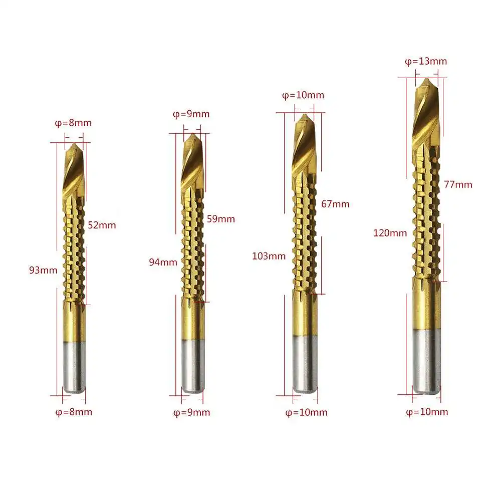 

10pcs Grooving Drill Saw Drill Woodworking Drill Grooving Serrated Drill Bit High Speed Steel 4241 Material 3-13mm Supplies