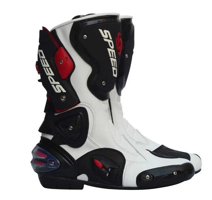 Мужские кожаные ботинки для езды на велосипеде мотоциклетные гоночные