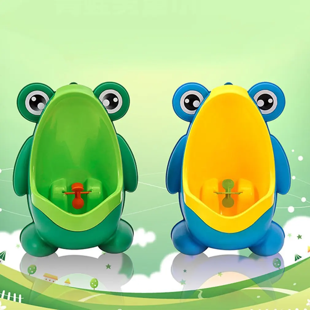 Orinal de entrenamiento para ni&ntilde;os, orinal ergon&oacute;mico port&aacute;til para el ba&ntilde;o, con forma de rana-0