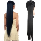 Синтетические накладные натуральные шиньон-хвост заколки для волос для женщин, Длинные косички, заколка для волос, конский хвост