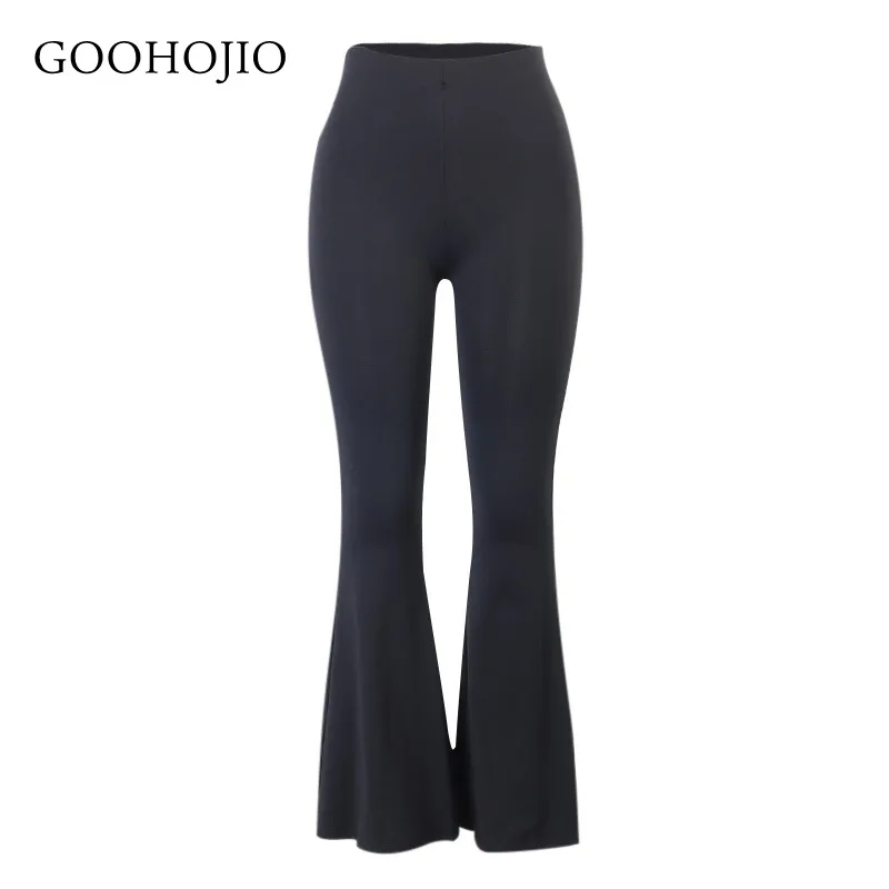 

GOOHOJIO 2021 New Spring and Summer High Waist Trousers Women Casual Flare Pants for Women Fashionable All-match Women Pants