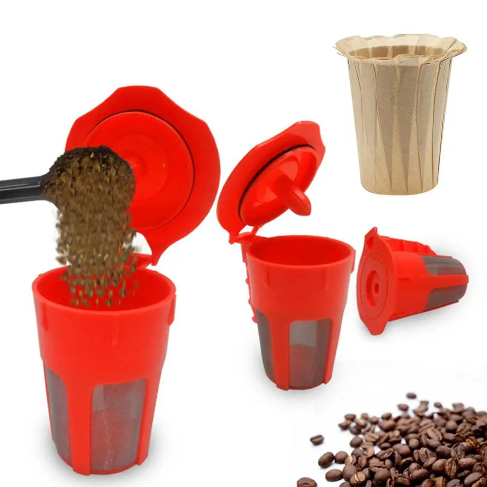 

100 шт. одноразовые Кофе фильтра бумаг с Пластик фильтр чашка для кюриг 2,0