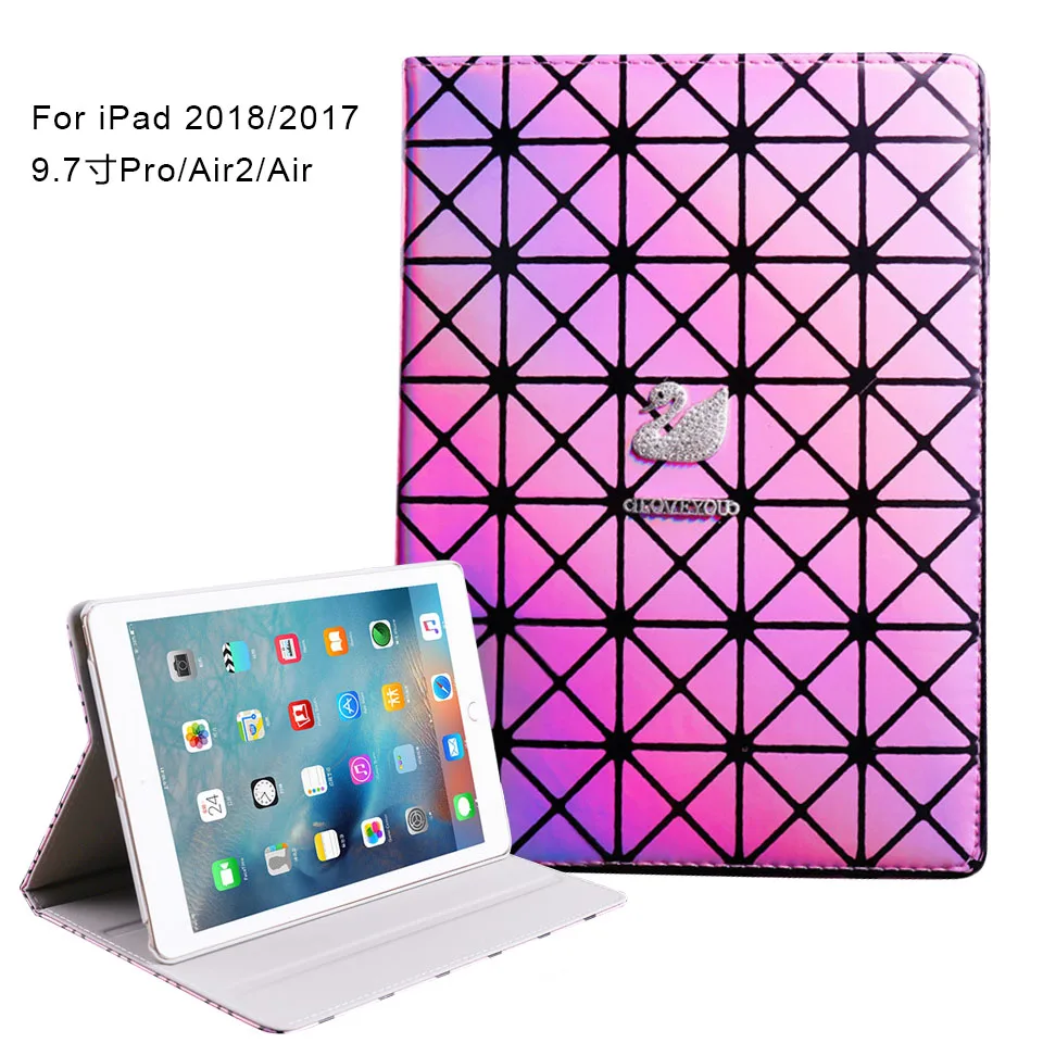 Для Ipad 9 7 дюймов портативный лазерный алмазный узор i Pad чехол раскладушка