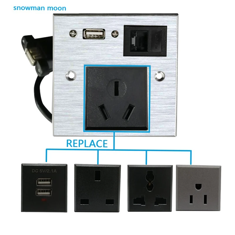 Пластина из алюминиевого сплава для Австралии Великобритании США ЕС USB маленькая