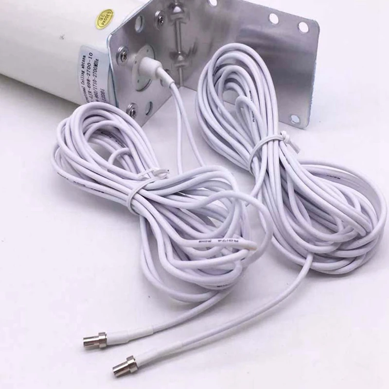 3G 4G LTE External Antenna Outdoor with 5M Dual SlIder CRC9/TS9/SMA Connector for 3G 4G Router Modem