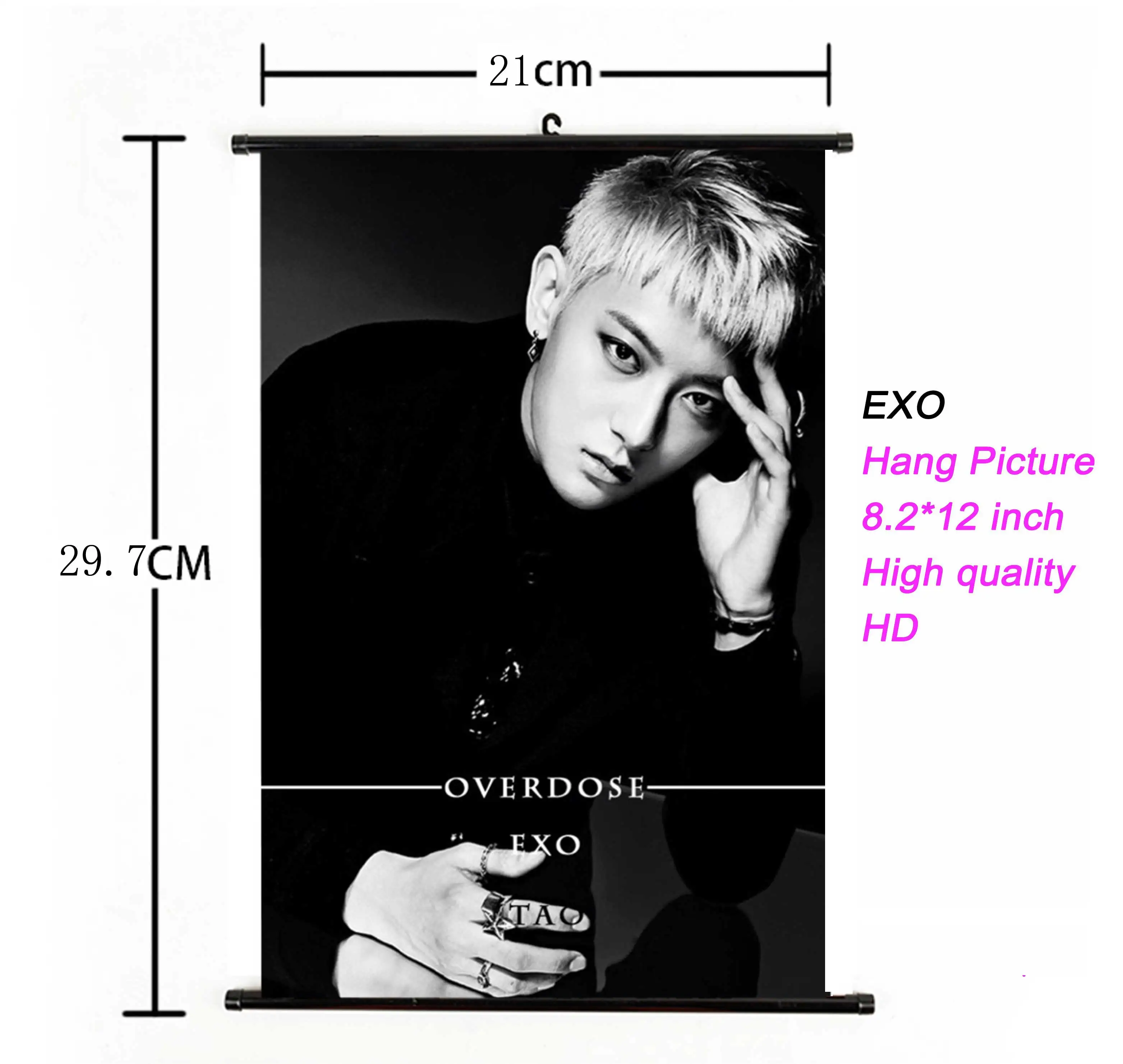 K-pop EXO альбом висячая картина фото плакат Kpop EXO висячий плакат ткань 21*30 см Высокое качество для поклонников Коллекция подарков