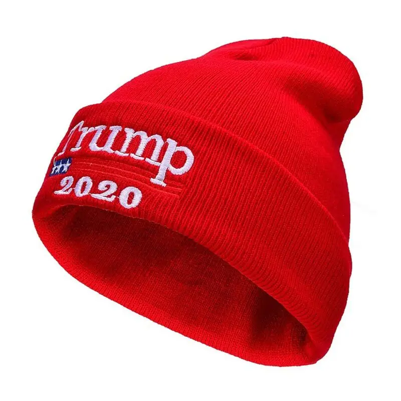 Trump 2020 MAGA зимняя вязаная Красная шапка делает Америку большой снова теплая черный