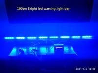 100cm 32W Leds Car strobe warning lights,blue ambe red Led truck emergency light bar with controller and bracket,waterproof IP67