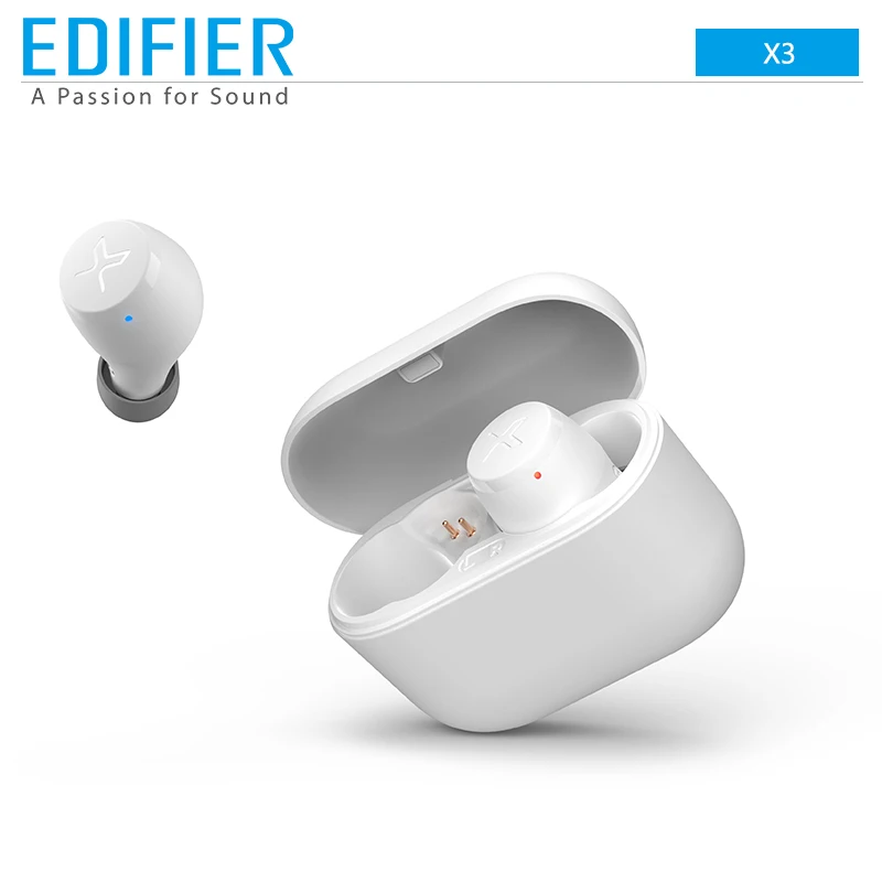 EDIFIER X3 Беспроводной Bluetooth наушники вкладыши TWS V5.0 Поддержка aptX голосовой помощник