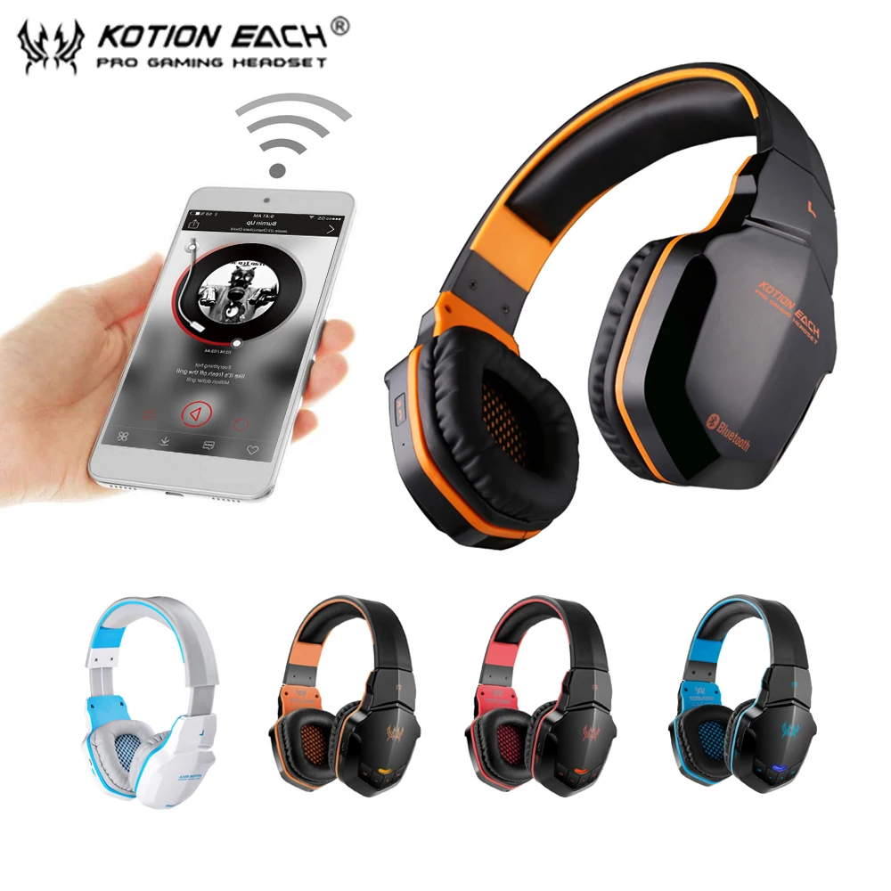 Kotion each B3505 Беспроводные Bluetooth 4.1 Стерео Игровые наушники-наушники Геймерский гарнитур с микрофоном HiFi Музыкальный шлем.